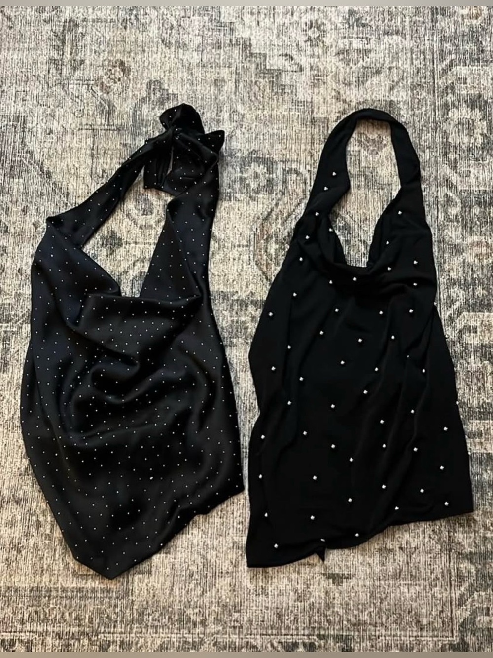 Zara Beaded Rhinestones Tops